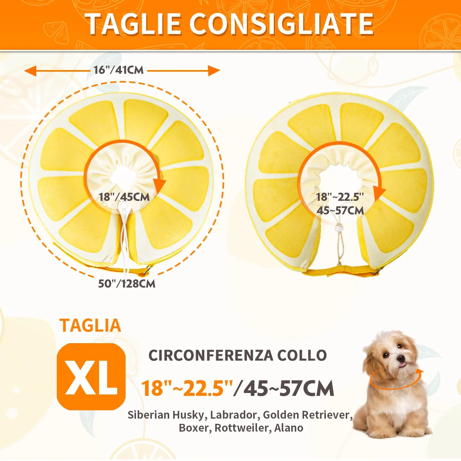 SuplutuX Collare Elisabettiano Gonfiabile per Cani e Gatti, Morbido e Regolabile, XL - immagine 4