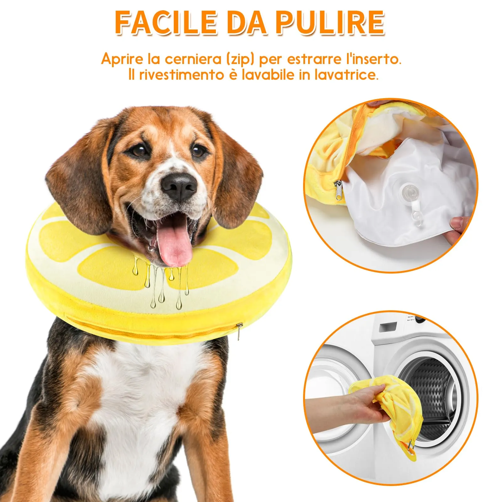 SuplutuX Collare Elisabettiano Gonfiabile per Cani e Gatti, Morbido e Regolabile, XL - immagine 7