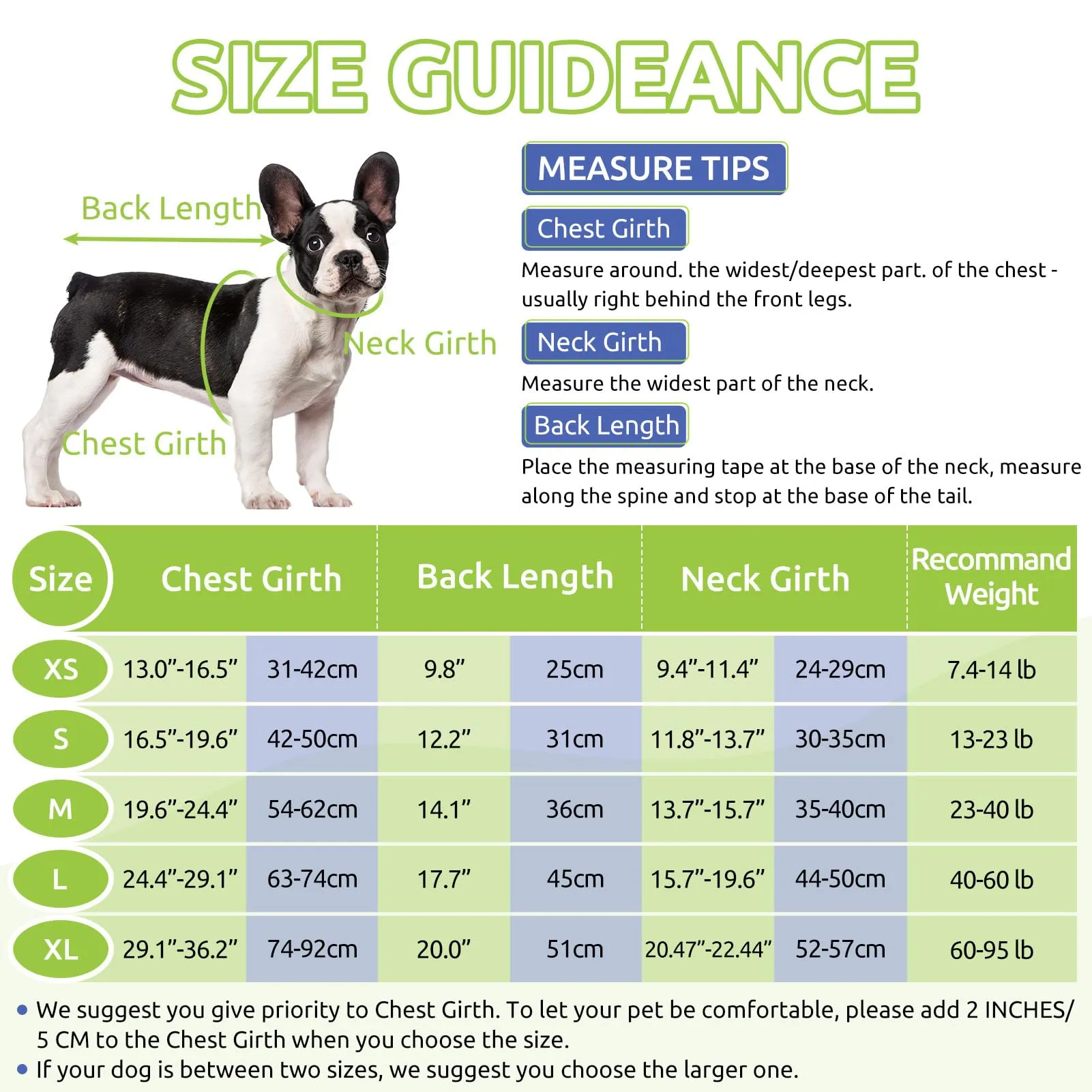 PUZAUKAL Maglione in Pile per Cani e Gatti con Foro per Imbracatura, Verde, XL - immagine 2