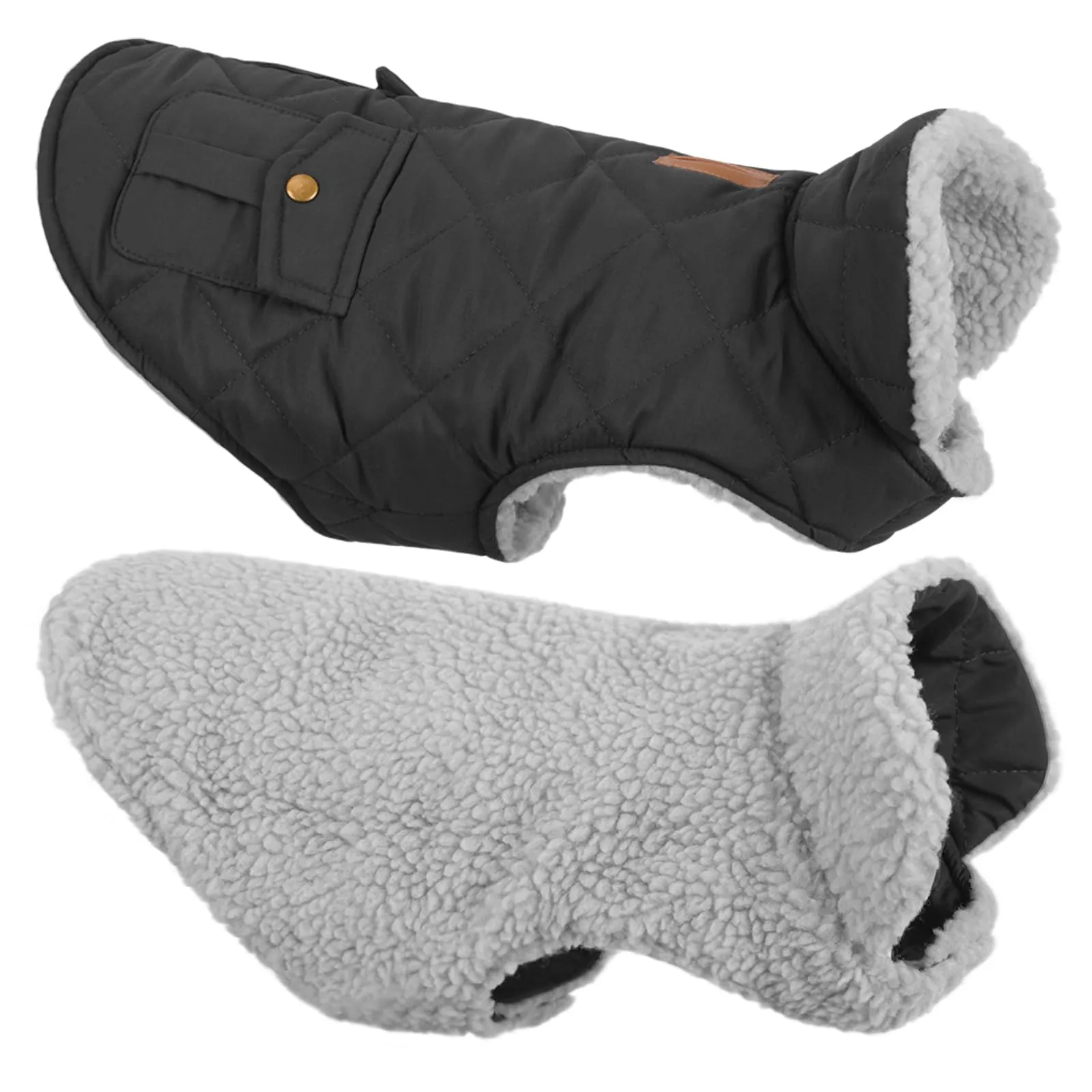 Queenmore Cappottino Cane Impermeabile e Imbottito, Nero, XS - immagine 9