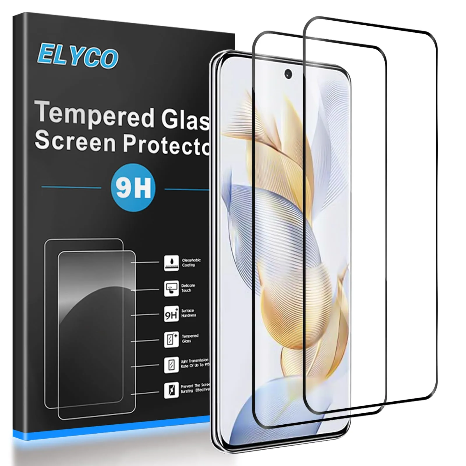 ELYCO Vetro Temperato per Honor 90, 2 Pezzi - immagine 1