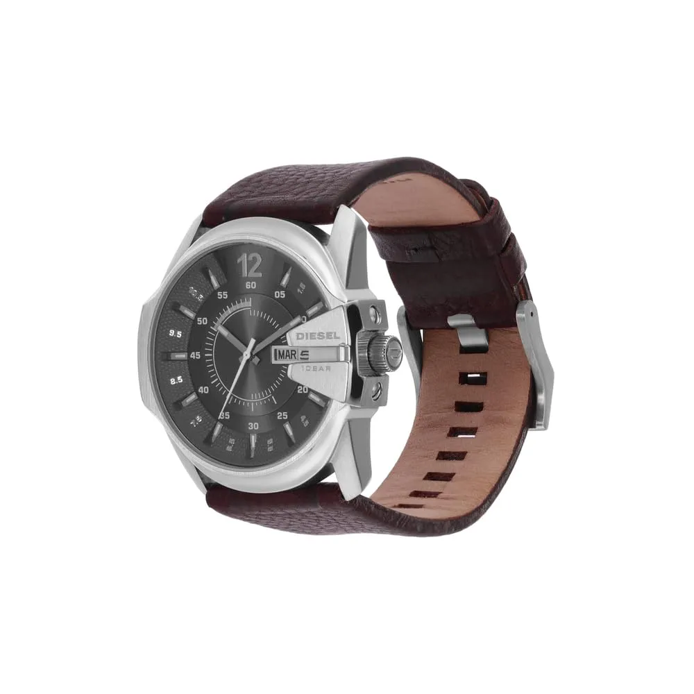 Diesel Master Chief Orologio da uomo, 46 mm, Acciaio Inossidabile e Pelle, DZ1206 - immagine 3