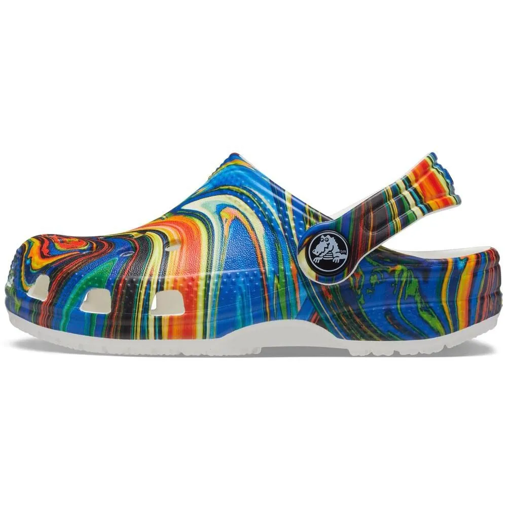 Crocs Classic Graphic Clog Unisex per Bambini, Cobalto Brillante/Bianco, 20 EU - immagine 4