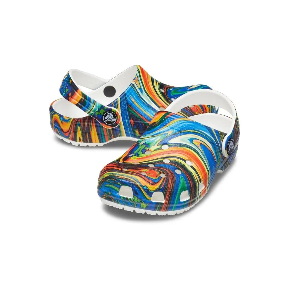 Crocs Classic Graphic Clog Unisex per Bambini, Cobalto Brillante/Bianco, 20 EU - immagine 5