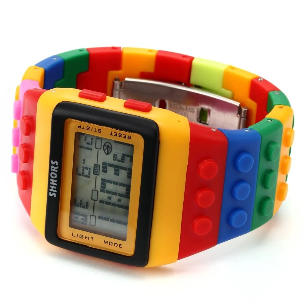 SHHORS LED091 Orologio Digitale Sportivo in Silicone Rainbow con Schermo LCD - immagine 3
