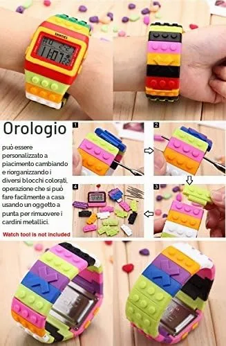 SHHORS LED091 Orologio Digitale Sportivo in Silicone Rainbow con Schermo LCD - immagine 6