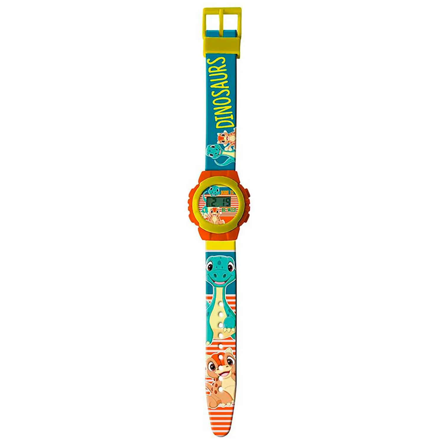 Coriex Orologio Digitale Bambini Dinosauro, Cinturino Silicone Verde, Cassa 30mm, Ora e Data - immagine 3