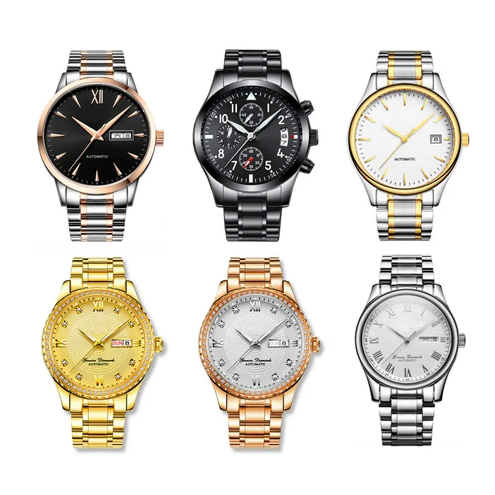 FOUUA Cinturino in Acciaio Inossidabile per Orologio 23mm Oro - immagine 7