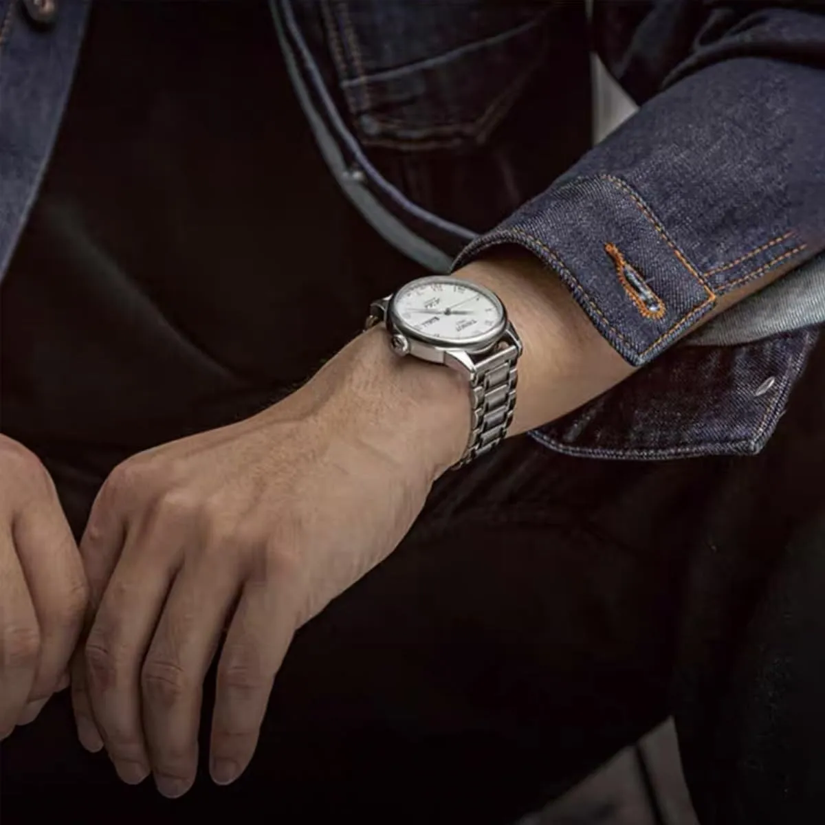 FOUUA Cinturino in Acciaio Inossidabile per Orologio 17mm Argento - immagine 8