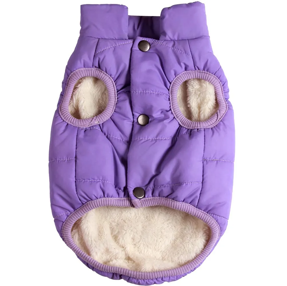 Giacca per cani JoyDaog foderata in pile, antivento, Viola XXL - immagine 1