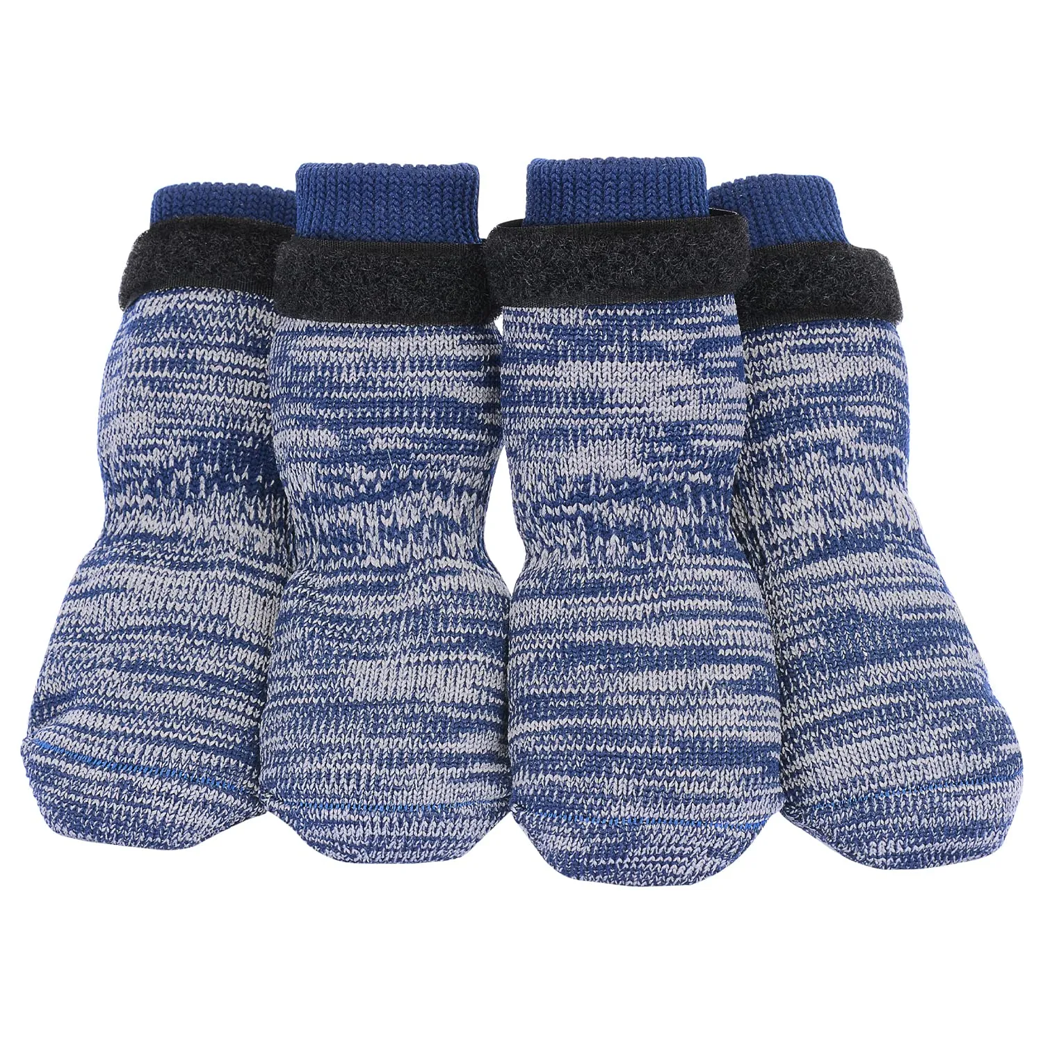 PETLOFT Calzini Antiscivolo per Cane con Cinghie Regolabili, Blu Scuro, 4XL - immagine 1