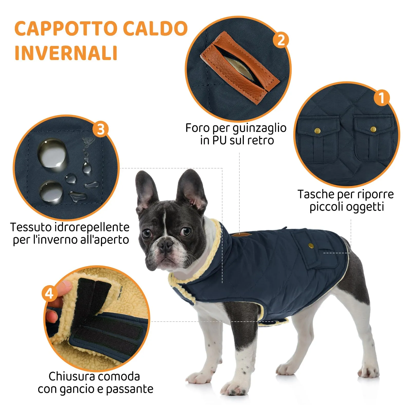 Queenmore Cappotto Cane Impermeabile e Caldo, Taglia S - immagine 2
