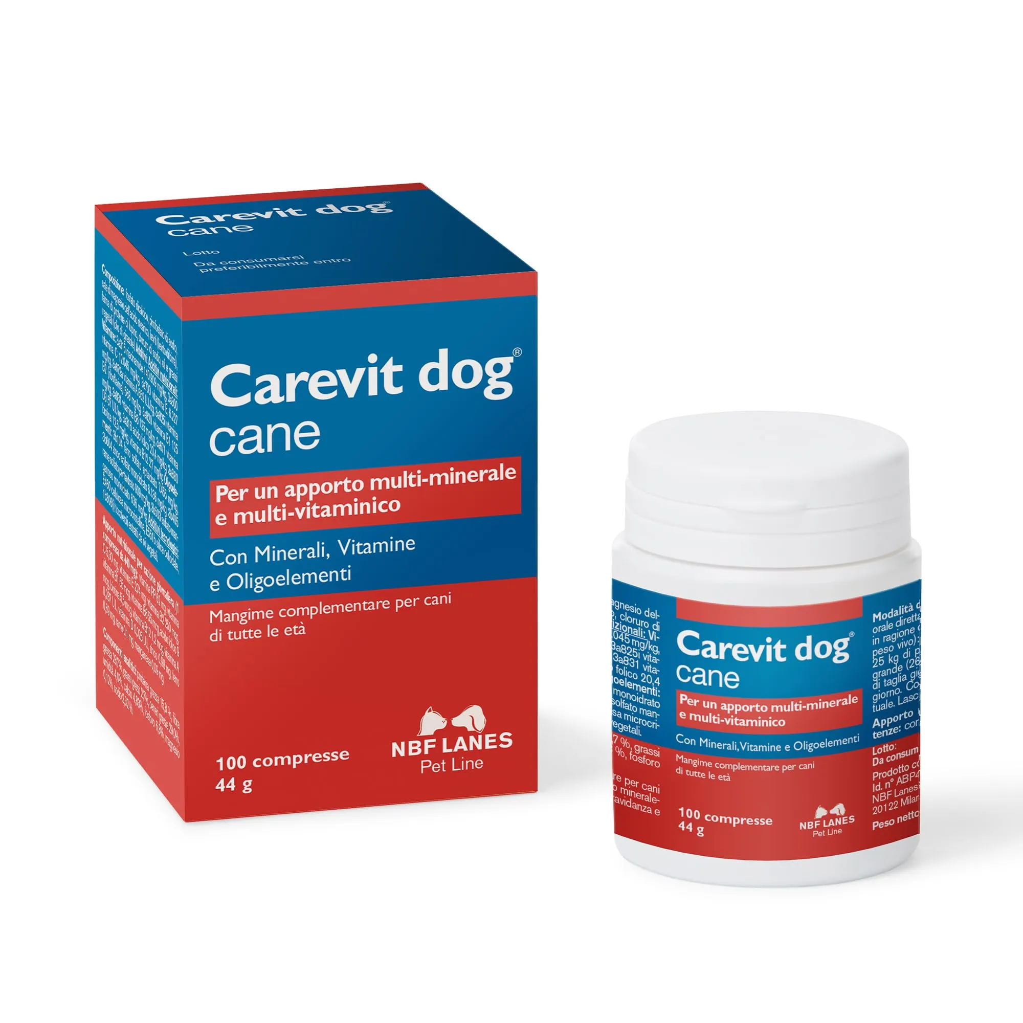 NBF Lanes Carevit Dog, 100 Compresse Divisibili - immagine 1