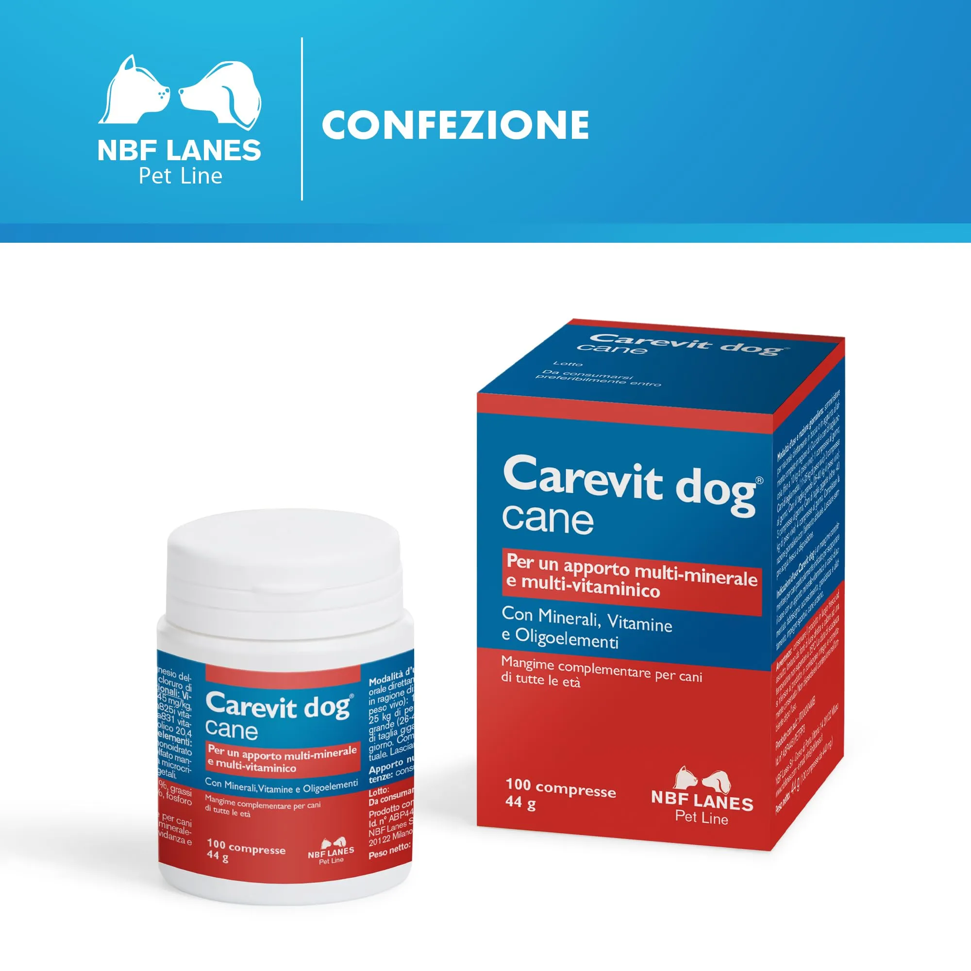 NBF Lanes Carevit Dog, 100 Compresse Divisibili - immagine 6