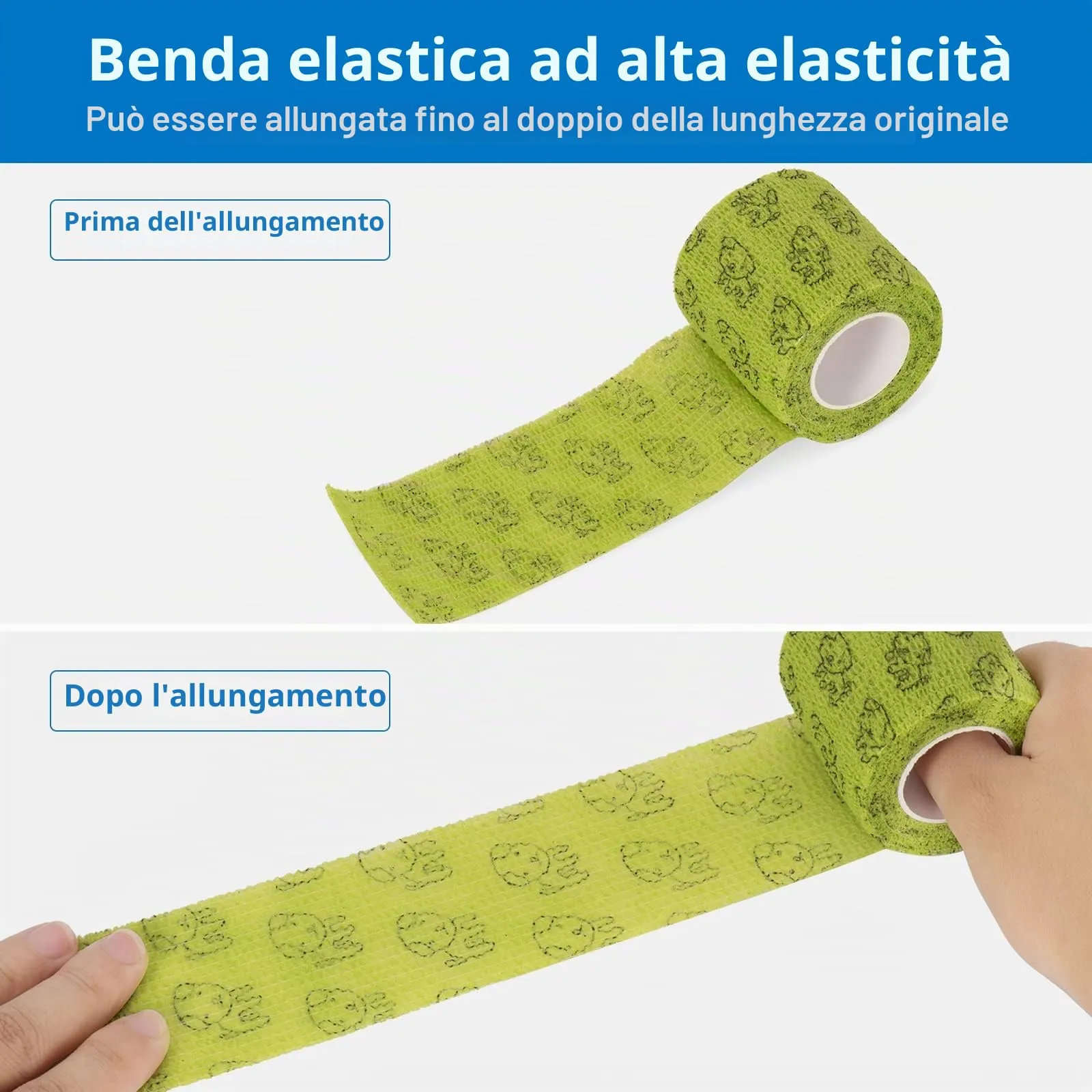 SEADESKY Pet Vet Wrap Bendaggio Coesivo Autoadesivo, 6 Rotoli, 5cm x 4.5m - immagine 3