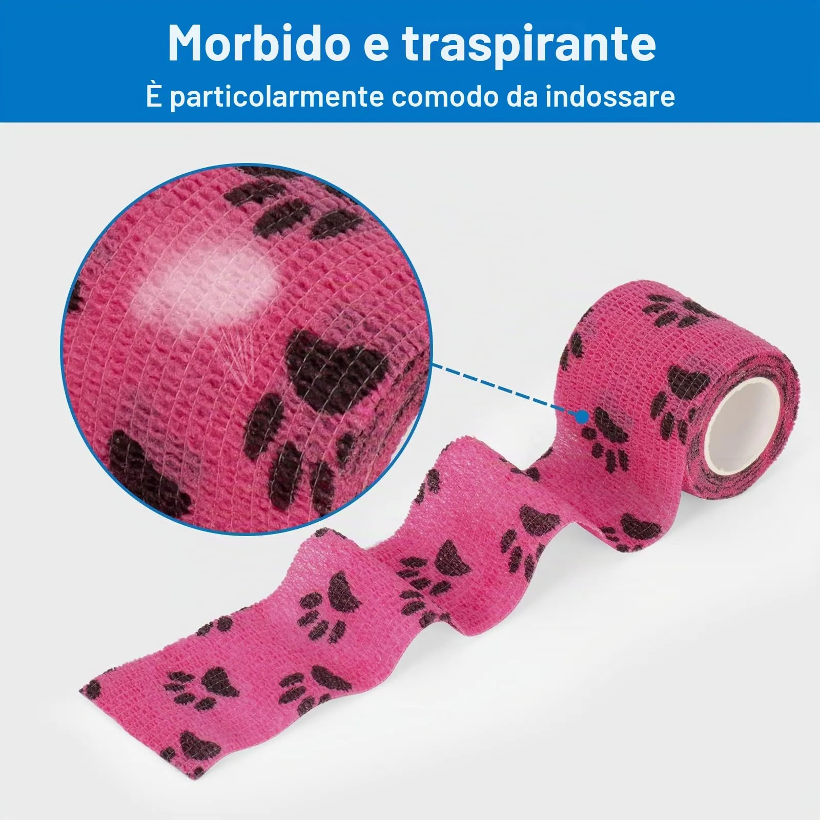 SEADESKY Pet Vet Wrap Bendaggio Coesivo Autoadesivo, 6 Rotoli, 5cm x 4.5m - immagine 5