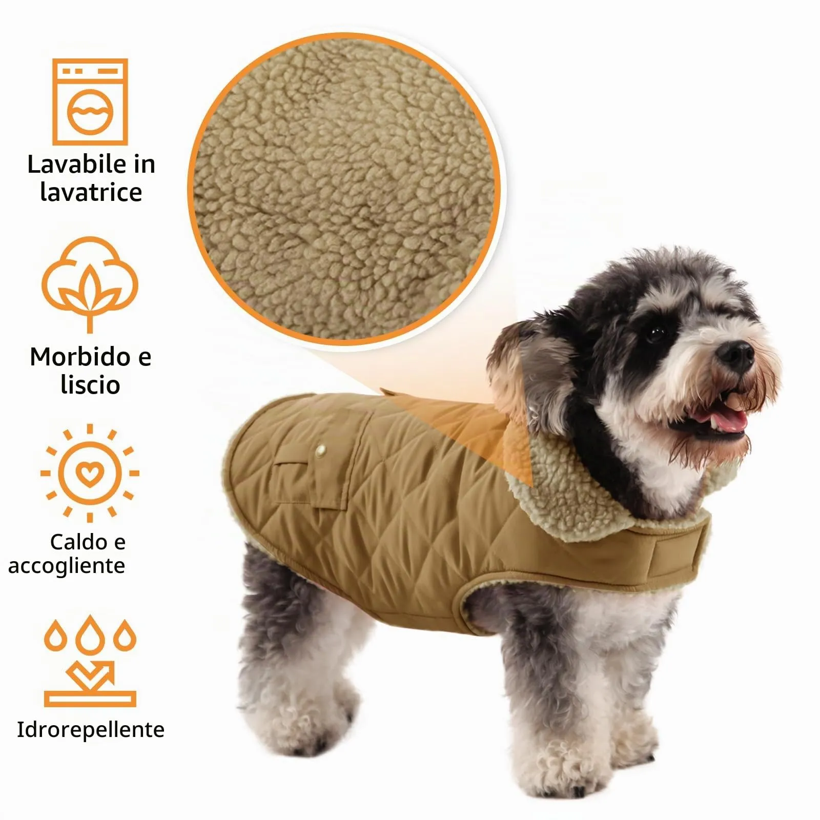 Queenmore Cappotto Cane Impermeabile Caldo per Bassotto, Marrone, XL - immagine 3