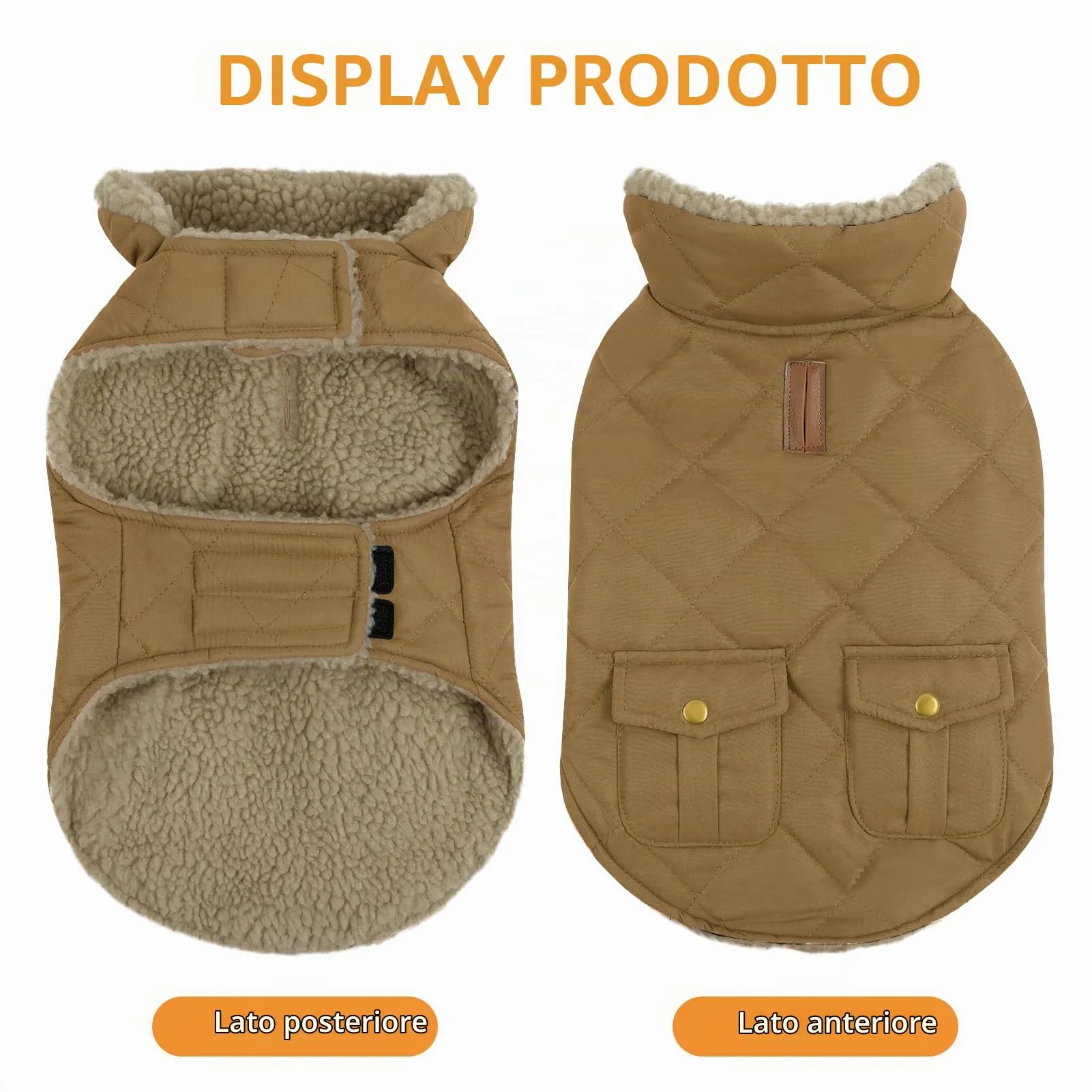 Queenmore Cappotto Cane Impermeabile Caldo per Bassotto, Marrone, XL - immagine 4