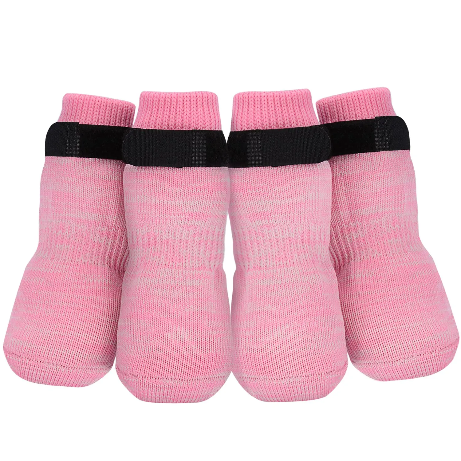 PETLOFT Calzini Antiscivolo per Cane con Cinghie Regolabili, Rosa, 4XL - immagine 1