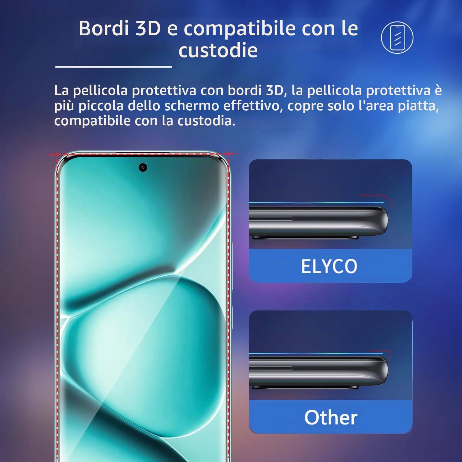 ELYCO Vetro Temperato per Xiaomi Redmi Note 15 Pro Plus / POCO M8 Pro 5G - immagine 5