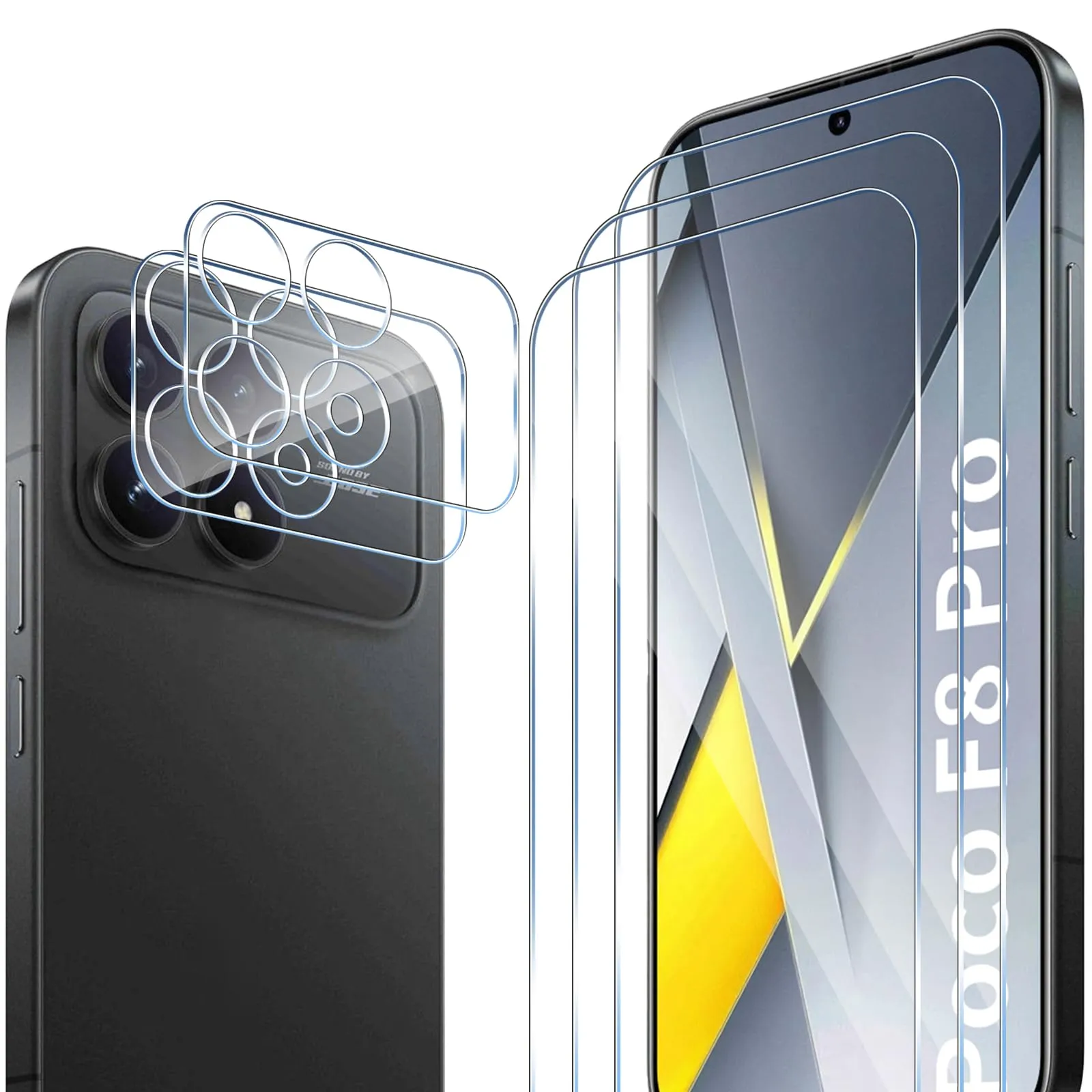 ELYCO Vetro Temperato per Xiaomi POCO F8 Pro, 3+2 Pezzi - immagine 1