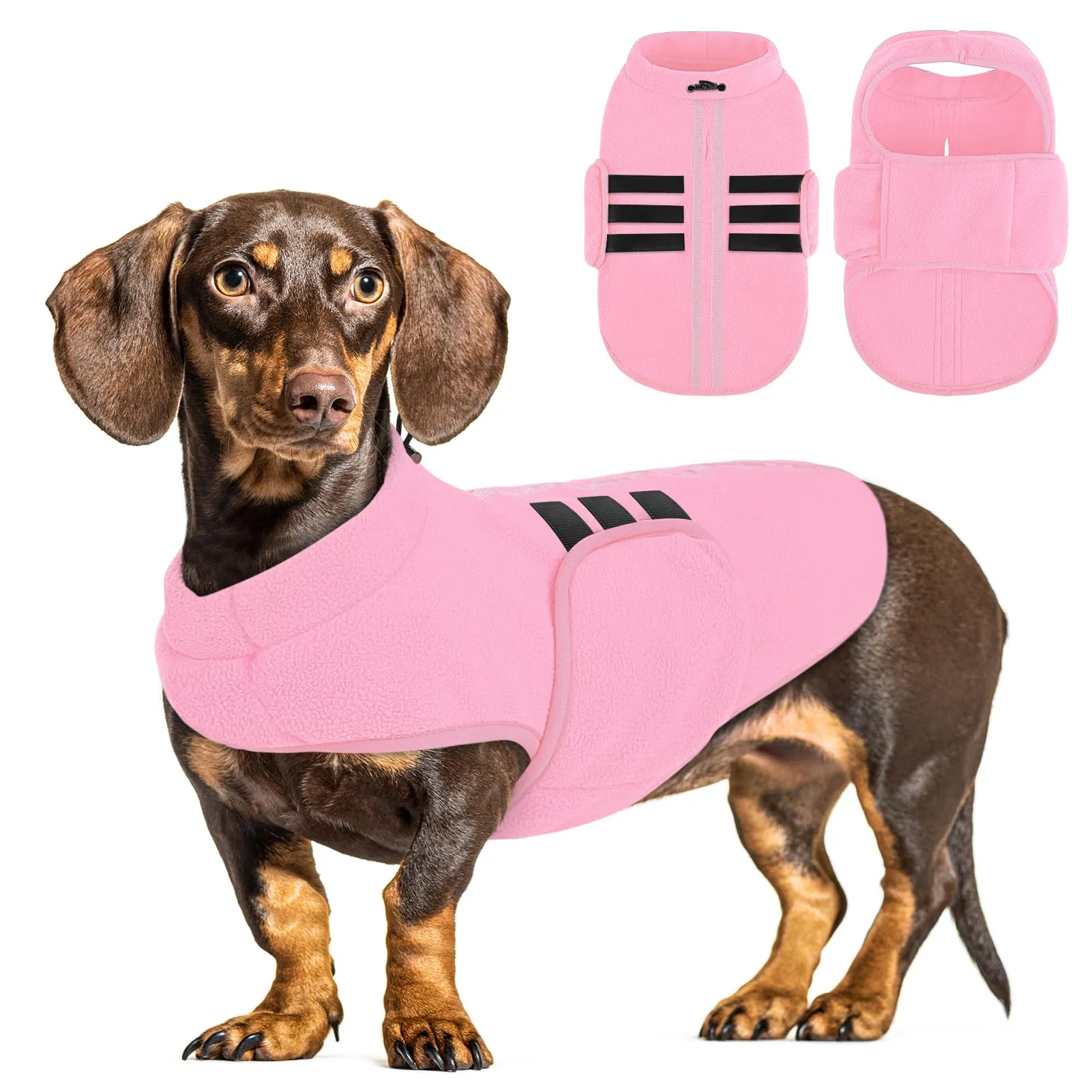 PUZAUKAL Maglione in Pile per Cani e Gatti, Taglia XL, Rosa Chiaro - immagine 1