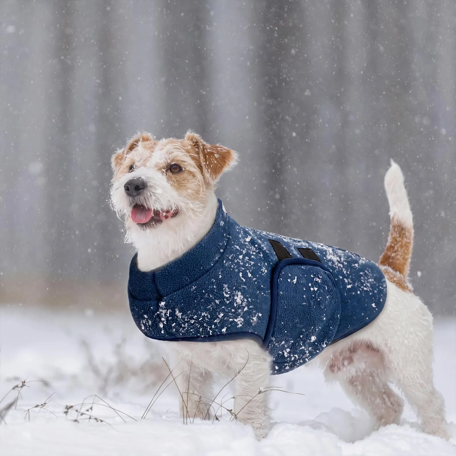 PUZAUKAL Maglione in Pile per Cani di Piccola e Media Taglia, Navy, XS - immagine 5