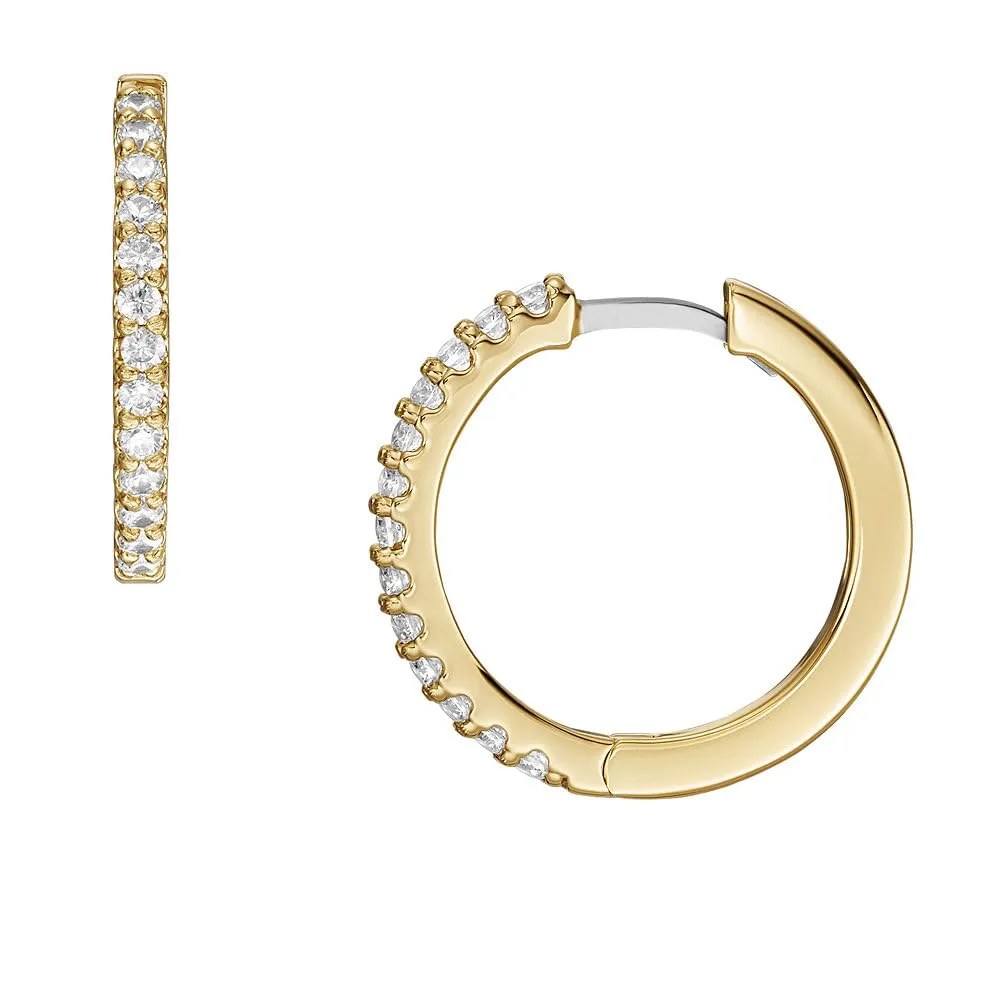 Fossil Women's Brass Hoop Earrings JA7215710 - immagine 1