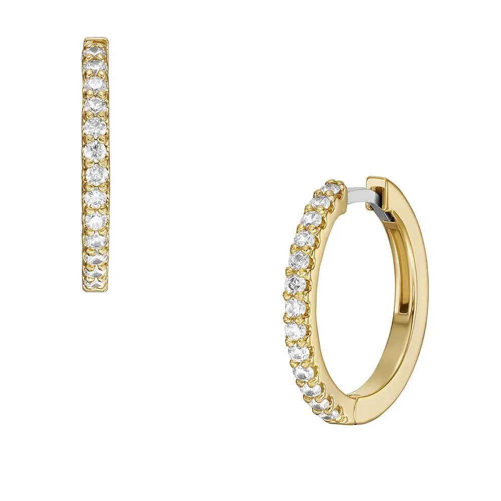 Fossil Women's Brass Hoop Earrings JA7215710 - immagine 3