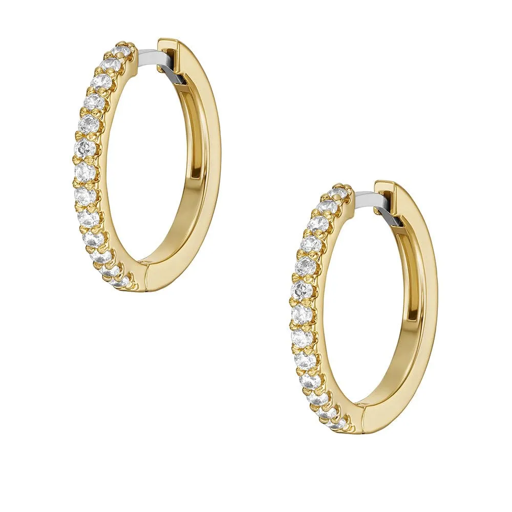 Fossil Women's Brass Hoop Earrings JA7215710 - immagine 4