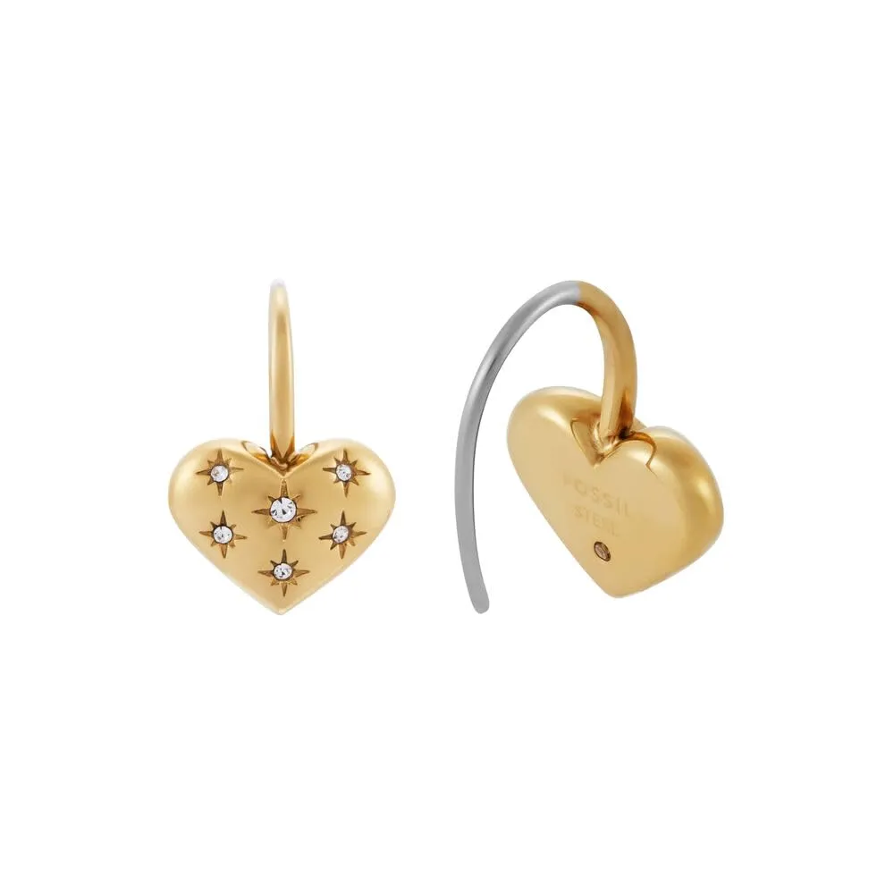 Fossil Sadie Stainless Steel Hook Closure Earrings - Gold - immagine 3