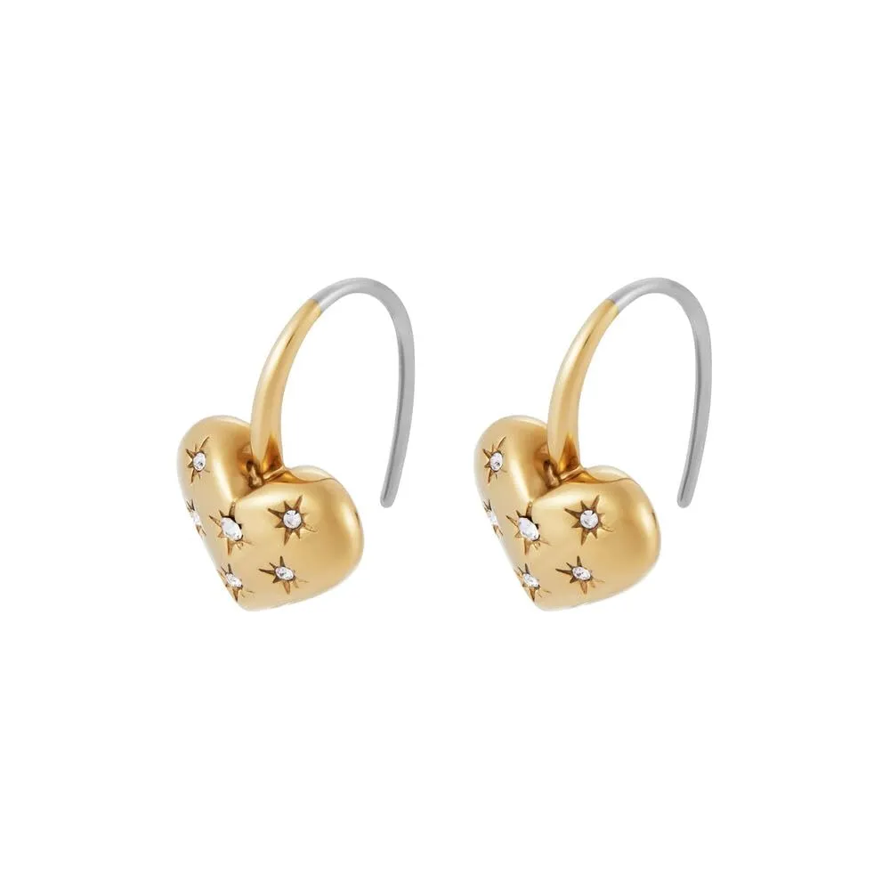 Fossil Sadie Stainless Steel Hook Closure Earrings - Gold - immagine 4