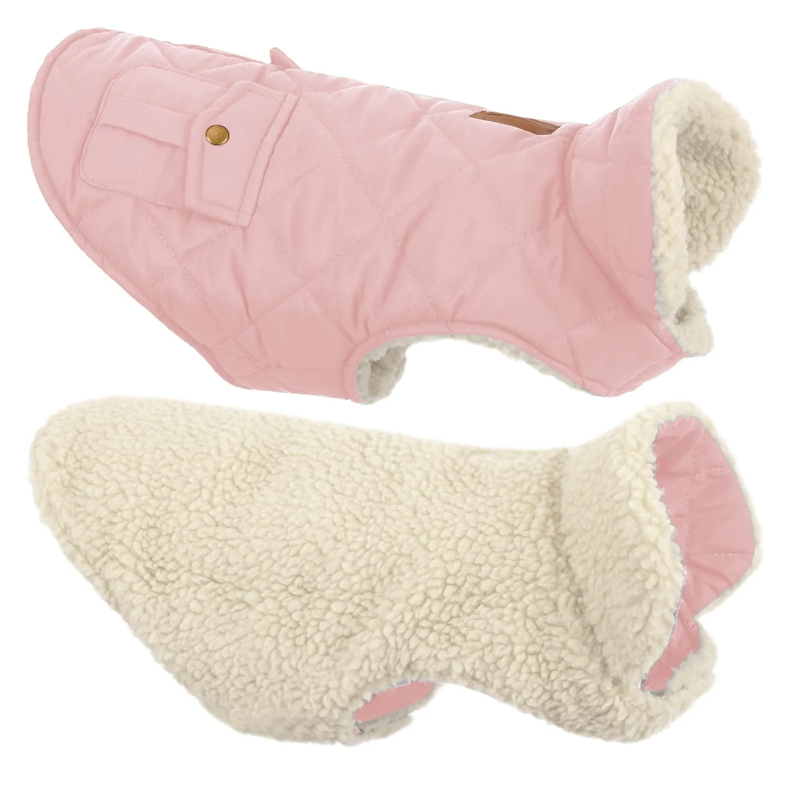 Queenmore Cappotto Caldo Impermeabile per Cane, Taglia XS, Lightpink - immagine 9