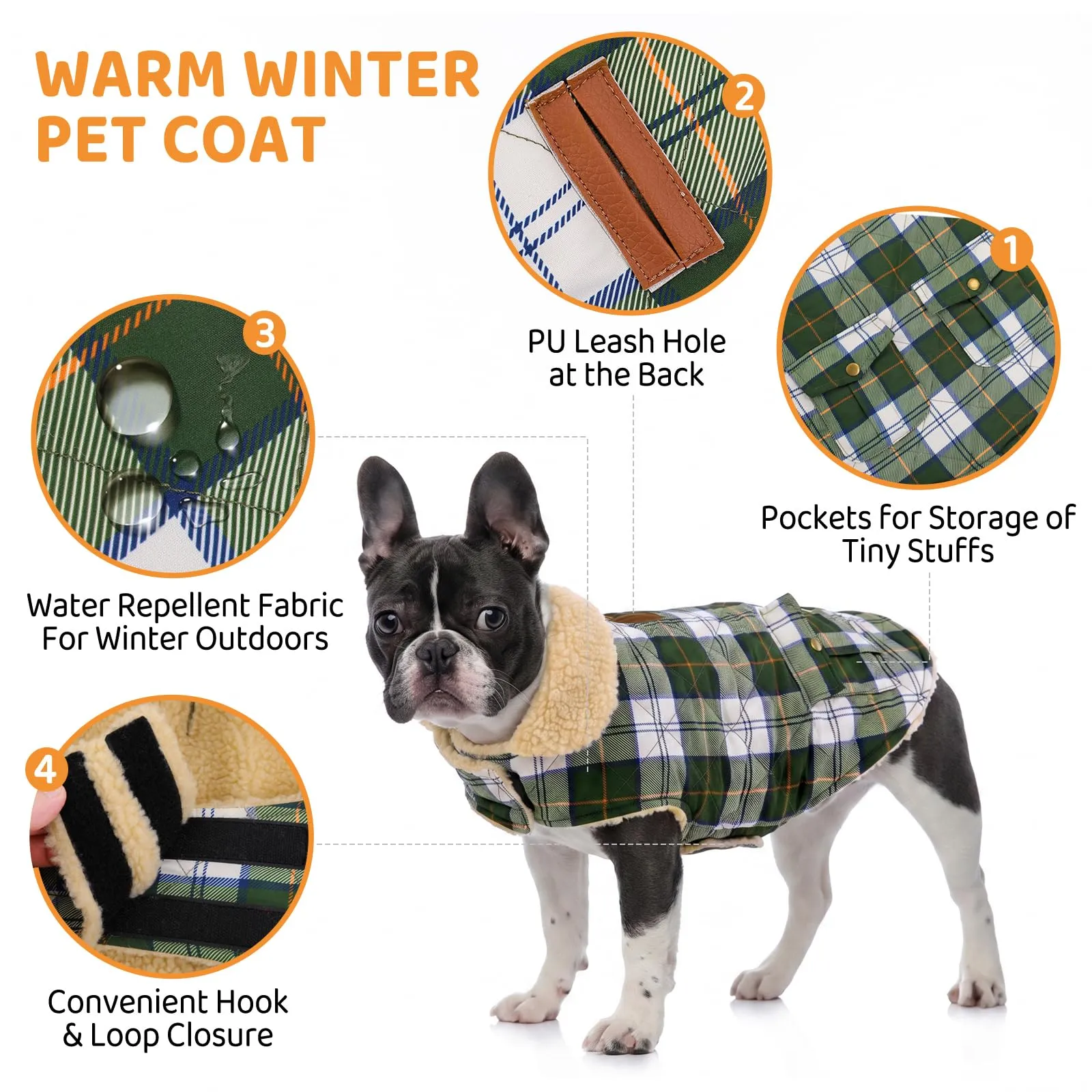 Queenmore Cappotto Impermeabile Caldo per Cani di Piccola Taglia, XS - immagine 2