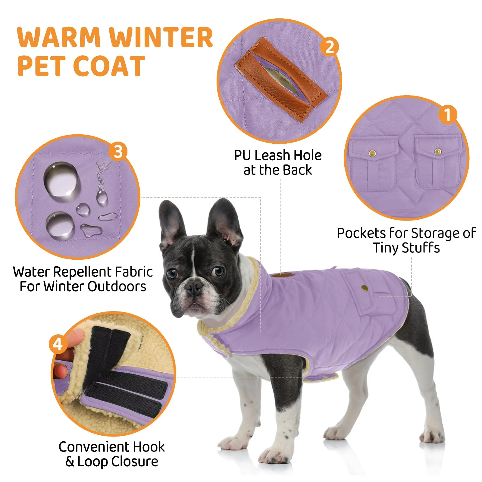 Queenmore Cappotto Caldo Impermeabile per Cani Giubbotto Invernale in Pile - immagine 2