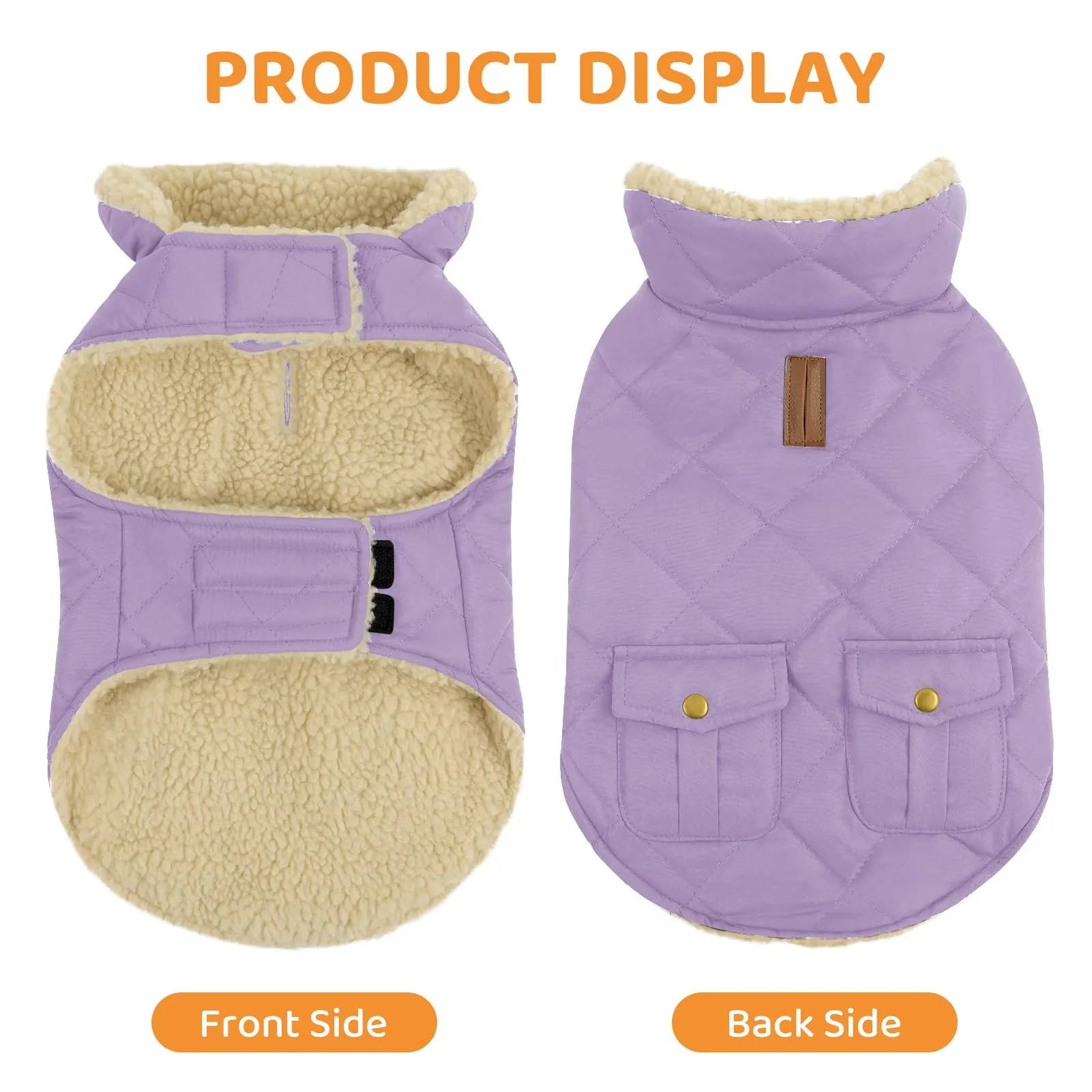 Queenmore Cappotto Caldo Impermeabile per Cani Giubbotto Invernale in Pile - immagine 5