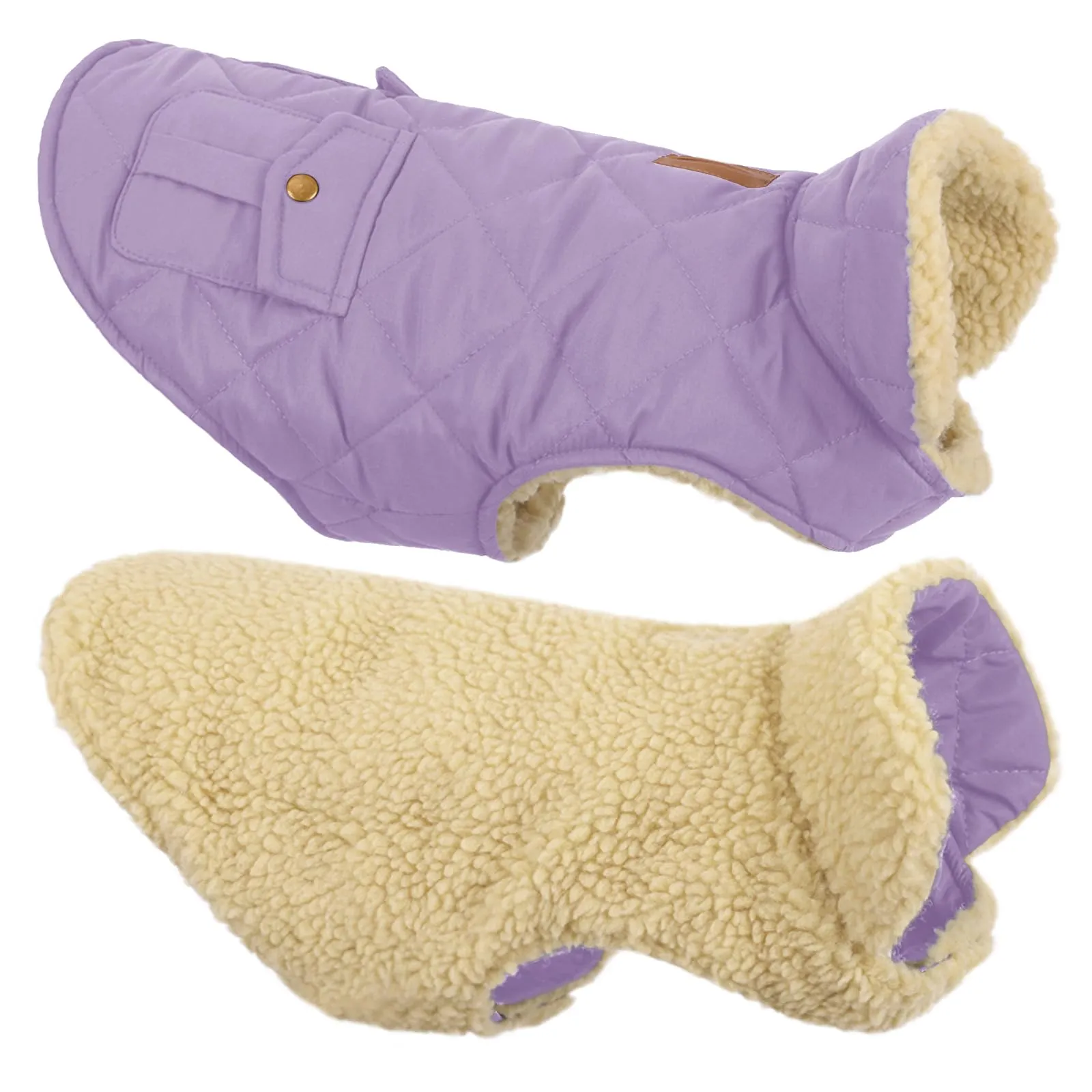 Queenmore Cappotto Caldo Impermeabile per Cani Giubbotto Invernale in Pile - immagine 9