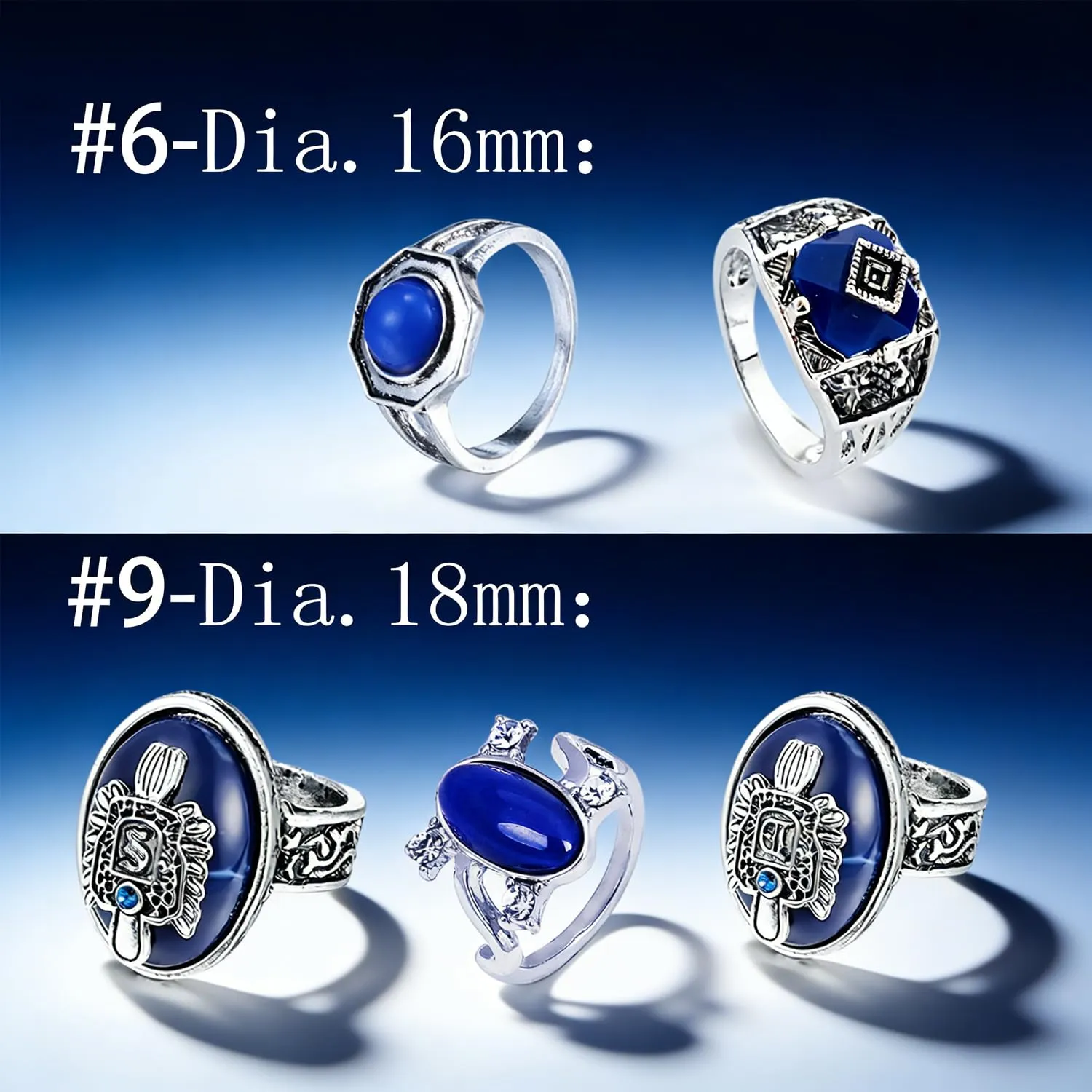 YouU Set Gioielli Stile Vampiro 18 Pezzi con Collane, Anelli, Orecchini, Bracciale e Diario Vintage - immagine 4