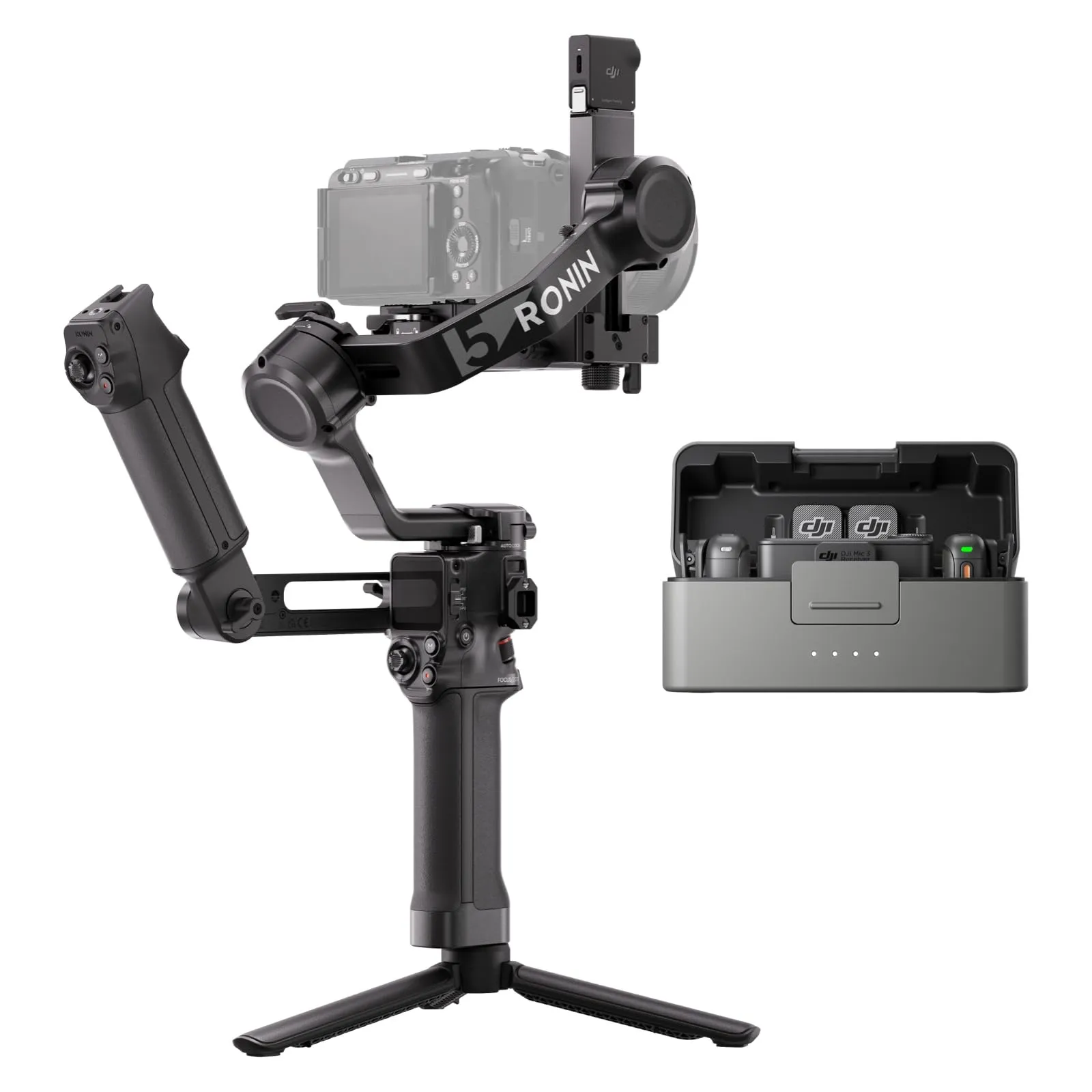 DJI RS 5 Combo Essential Audio Stabilizzatore e DJI Mic 3 - immagine 1