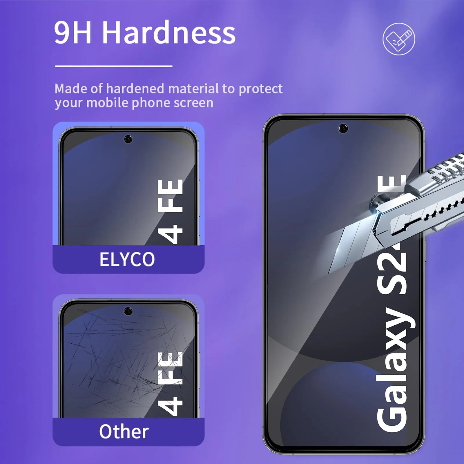 ELYCO Vetro Temperato Privacy per Samsung Galaxy S24 FE, 2+2 Pezzi - immagine 5