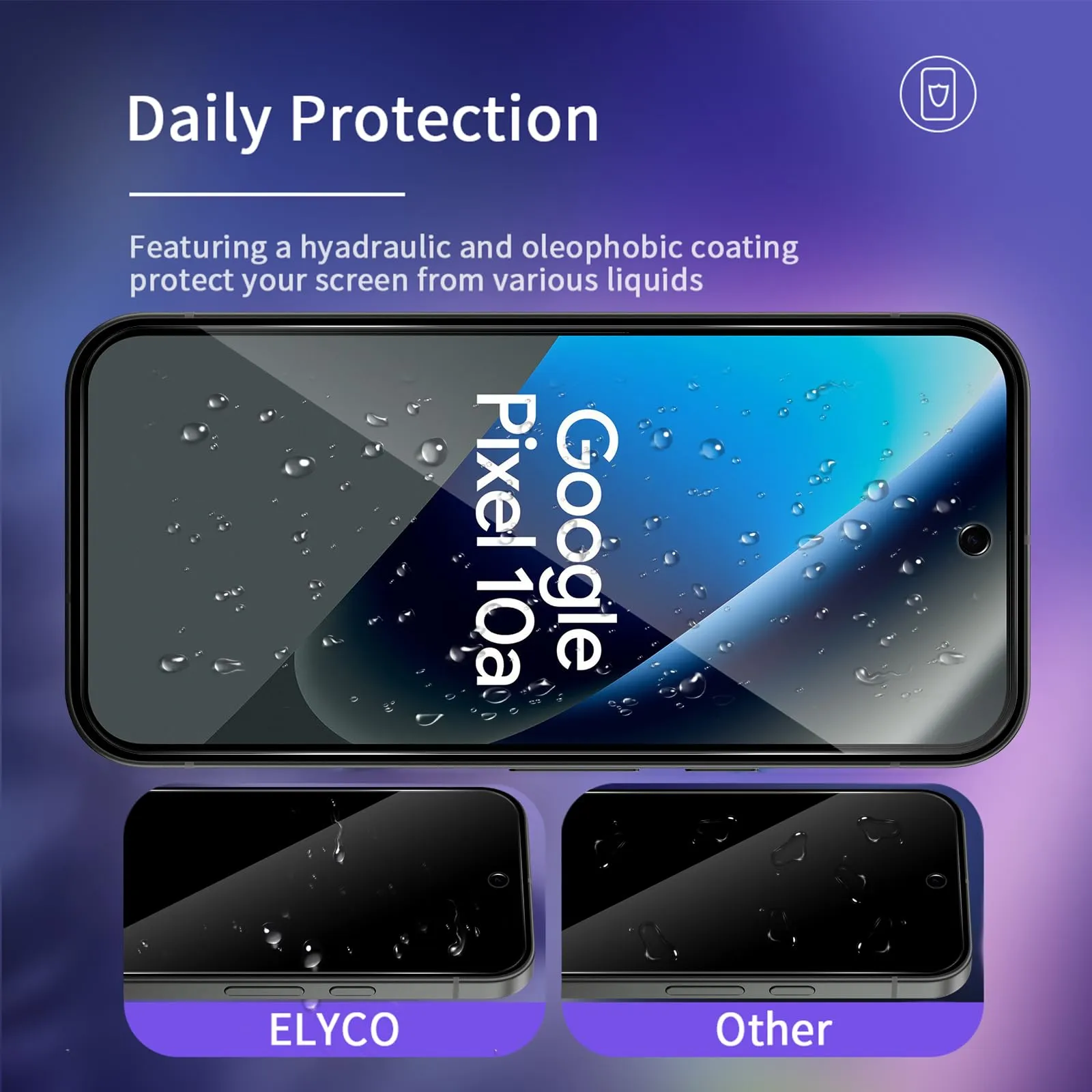 ELYCO Vetro Temperato Privacy per Google Pixel 10A, 2+2 Pezzi - immagine 4