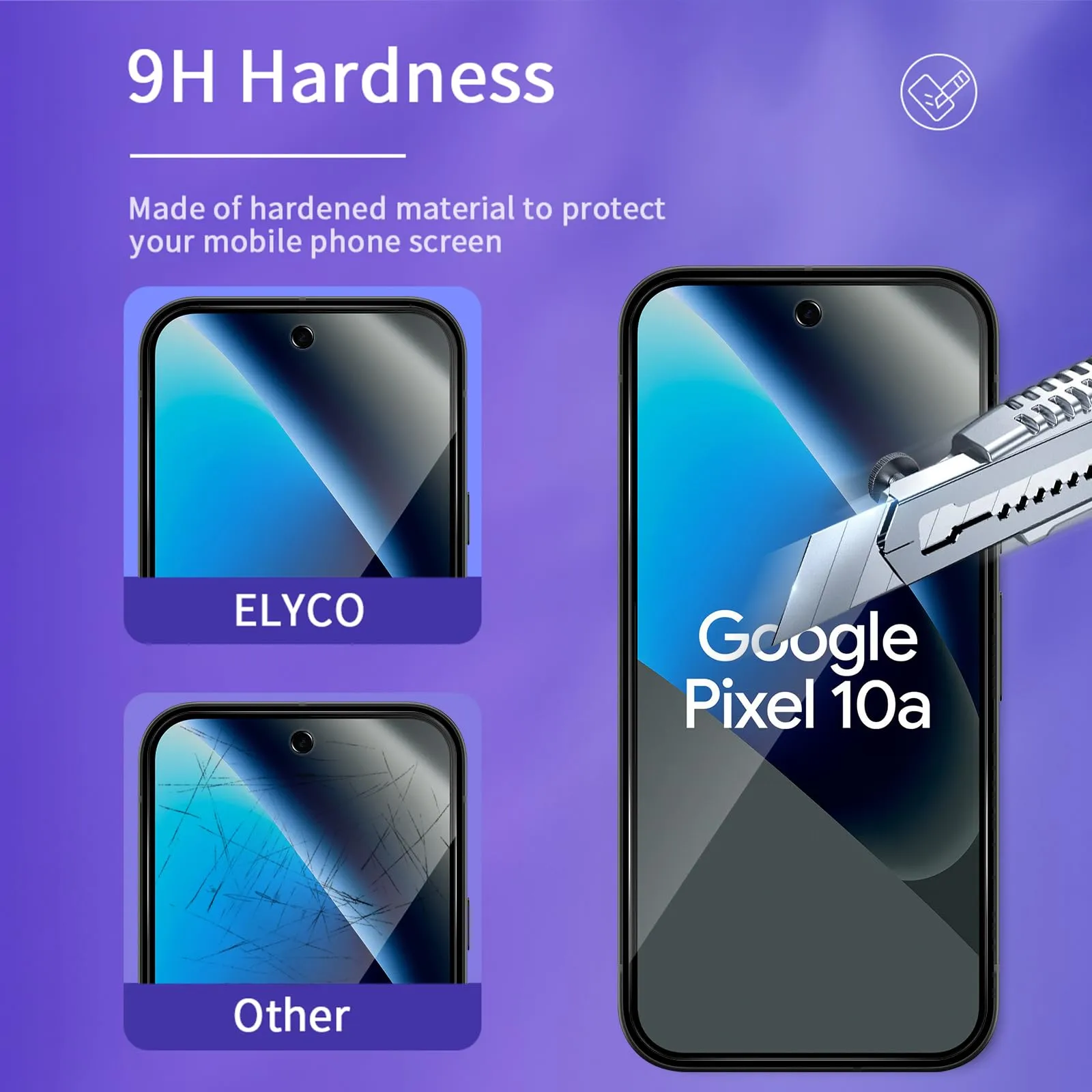 ELYCO Vetro Temperato Privacy per Google Pixel 10A, 2+2 Pezzi - immagine 5