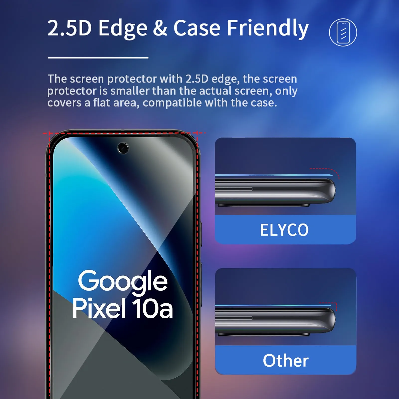 ELYCO Vetro Temperato Privacy per Google Pixel 10A, 2+2 Pezzi - immagine 7