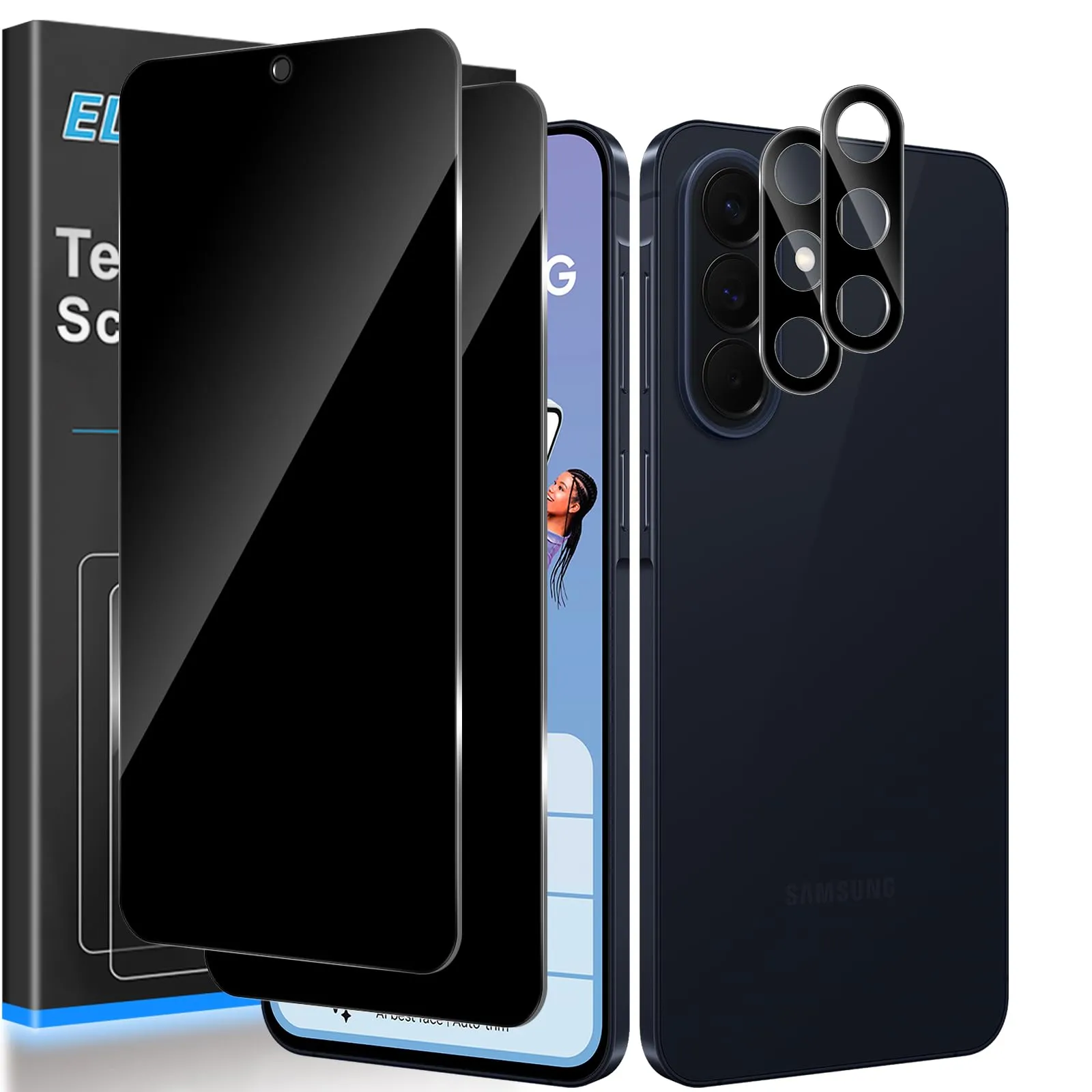 ELYCO Vetro Temperato Privacy per Samsung Galaxy A57 5G, 2+2 Pezzi - immagine 1