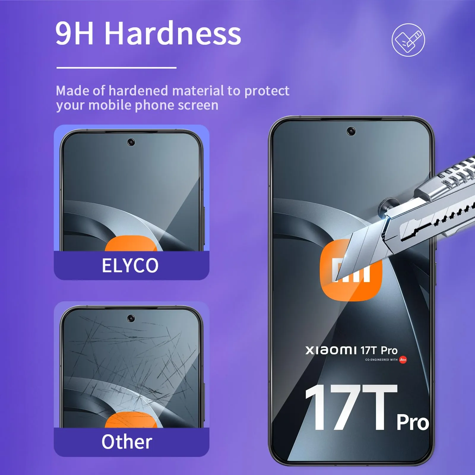 ELYCO Vetro Temperato Privacy per Xiaomi 17T Pro 5G, 2+2 Pezzi - immagine 5