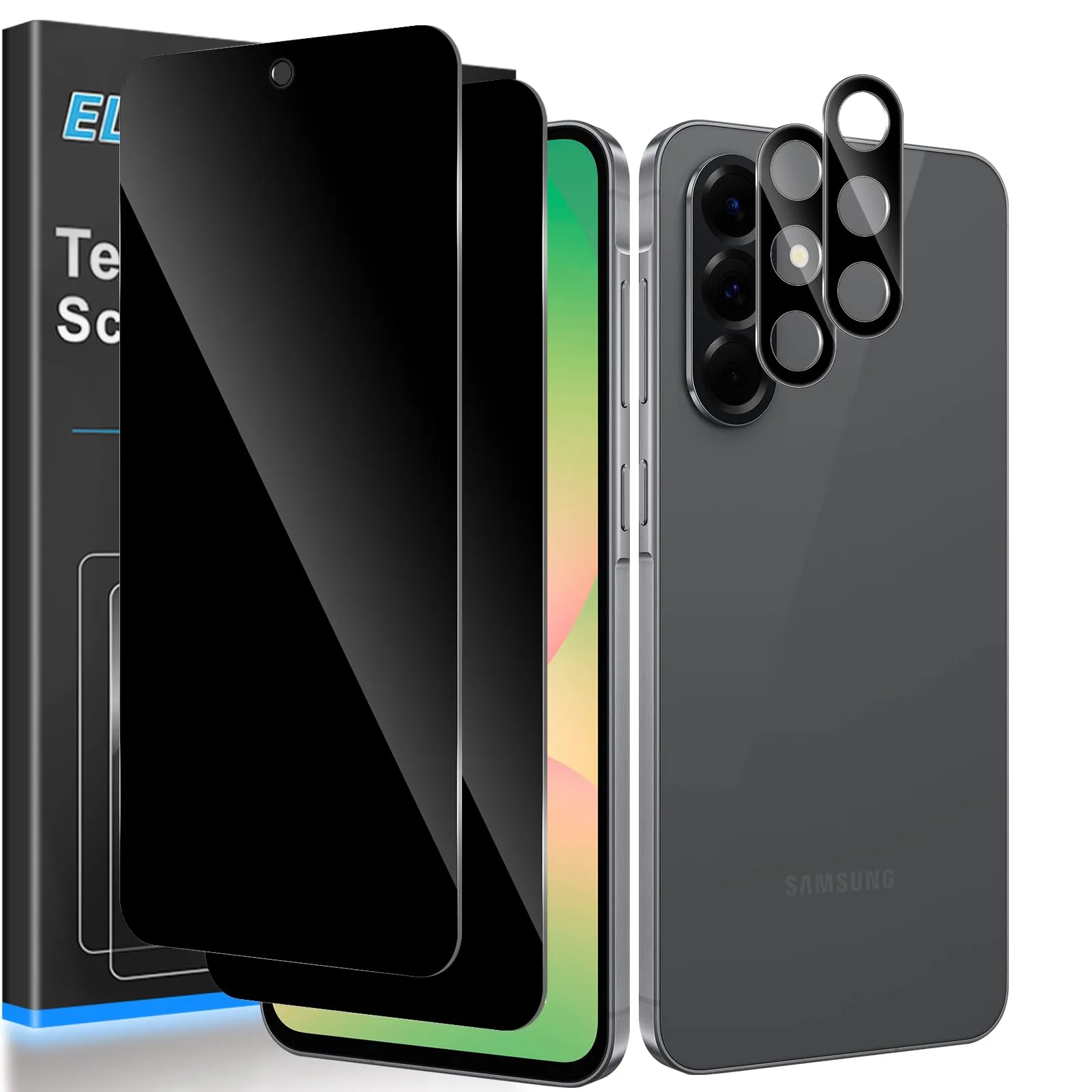 ELYCO Vetro Temperato Privacy per Samsung Galaxy A56 5G, 2+2 Pezzi - immagine 1