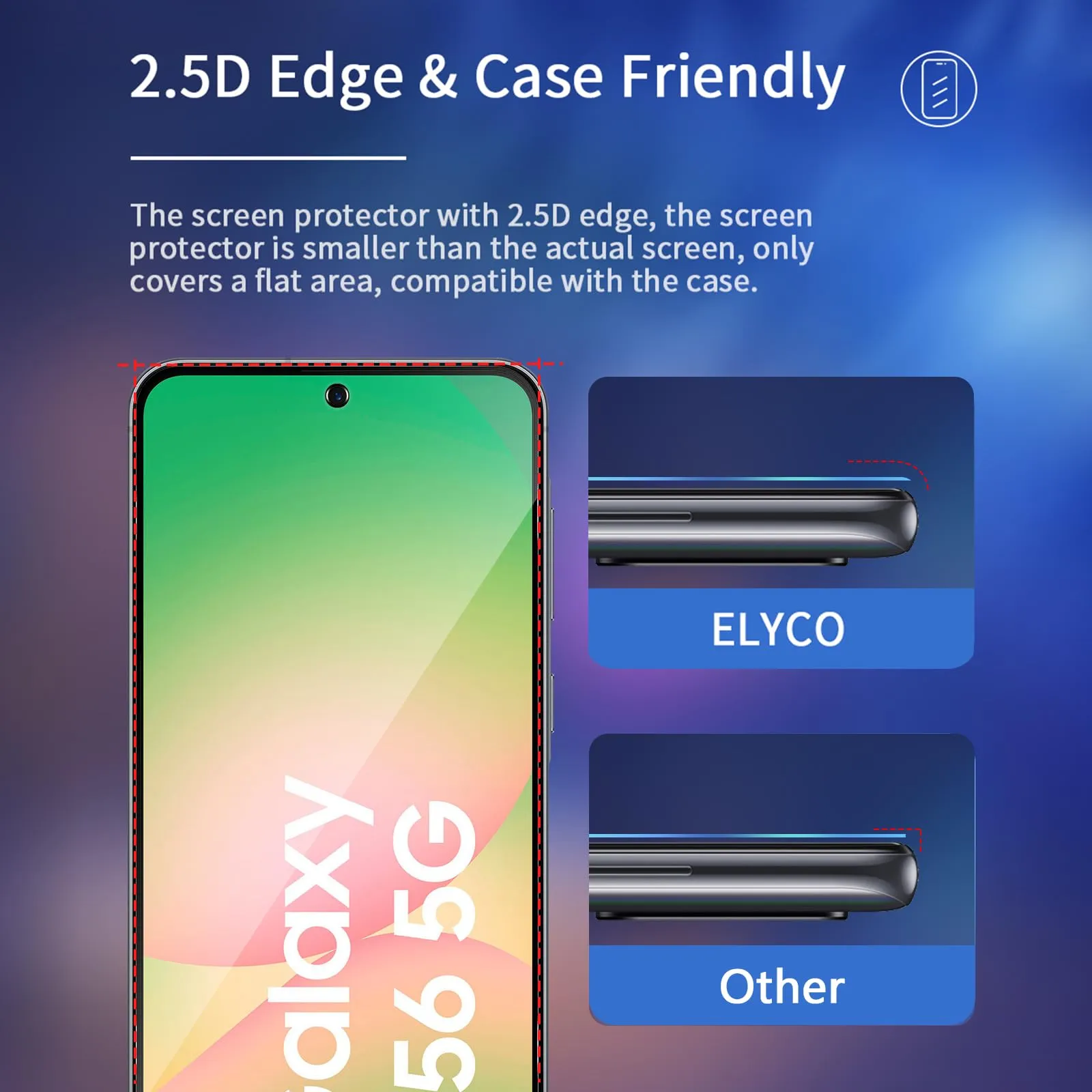 ELYCO Vetro Temperato Privacy per Samsung Galaxy A56 5G, 2+2 Pezzi - immagine 7
