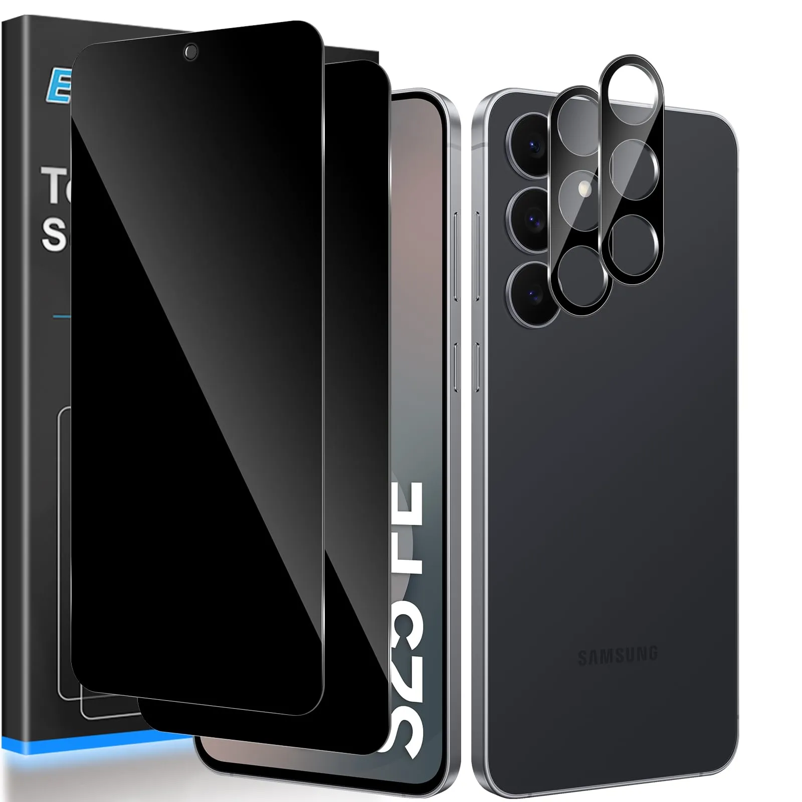 ELYCO Vetro Temperato Privacy per Samsung Galaxy S25 FE, 2+2 Pezzi - immagine 1