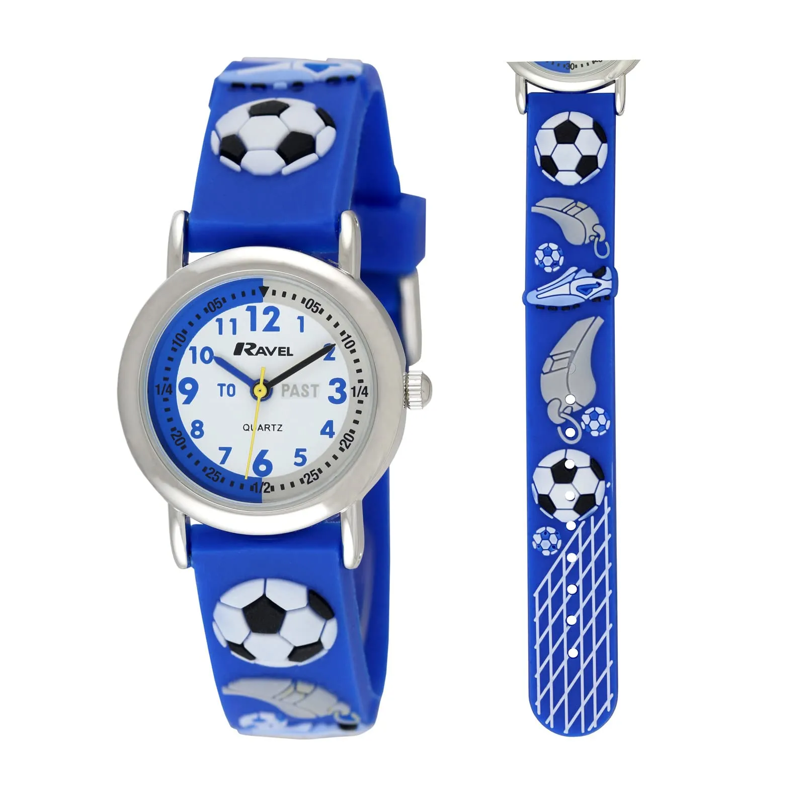 Ravel Orologio per insegnanti del tempo per bambini Calcio Azzurro R1513.32B - immagine 1