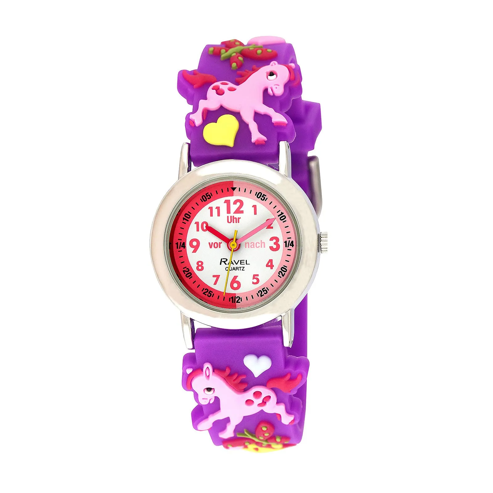 Ravel Orologio per imparare l'ora per bambini Pony (In Tedesco) R1513.70DE - immagine 1